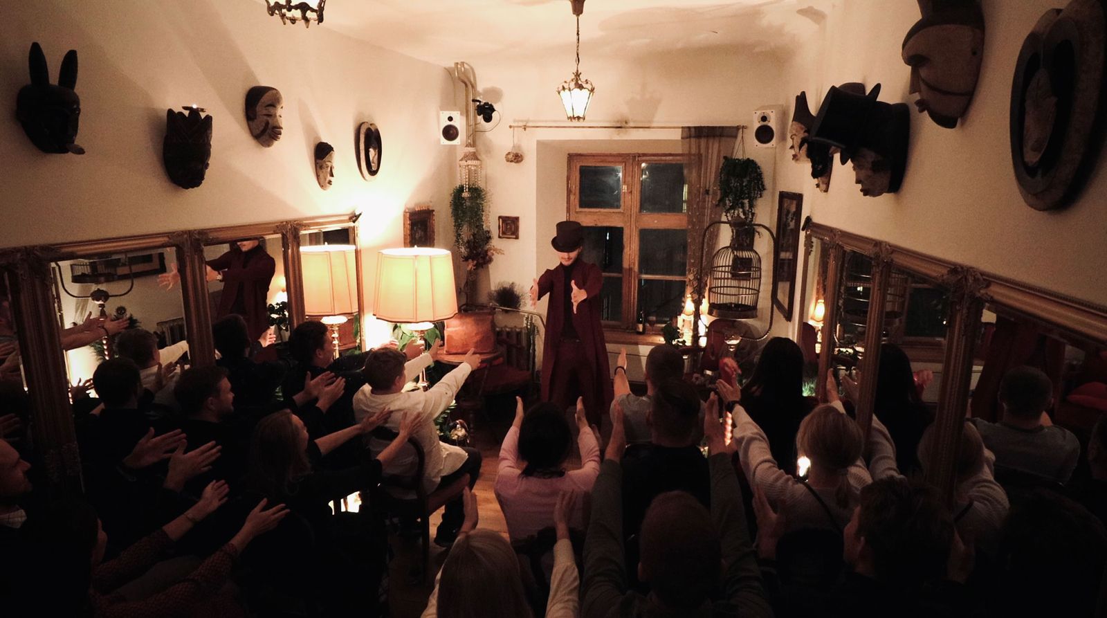 Performance venue with audience
