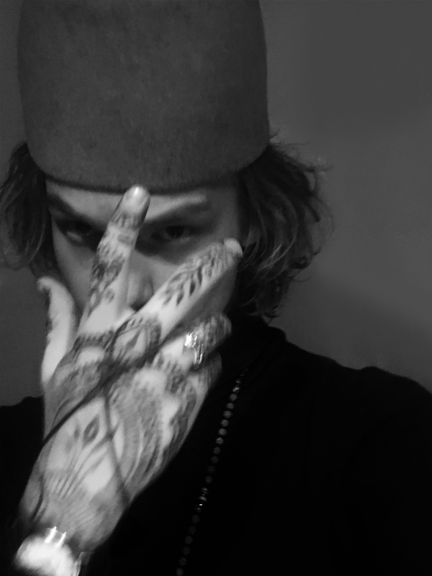 Black and white portrait